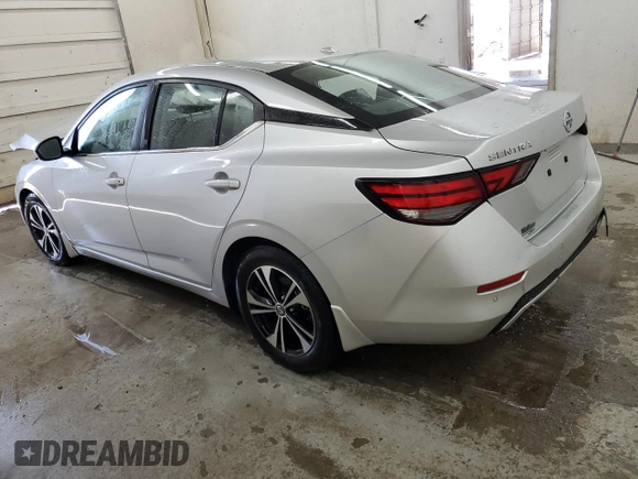 2021 Nissan Sentra SV with VIN 3N1AB8CV2MY300139, listed as a Copart auction lot 46868895 with 57,037 mi miles and Salvage Title. Bid and sale history available at carsss.com. Image 2.