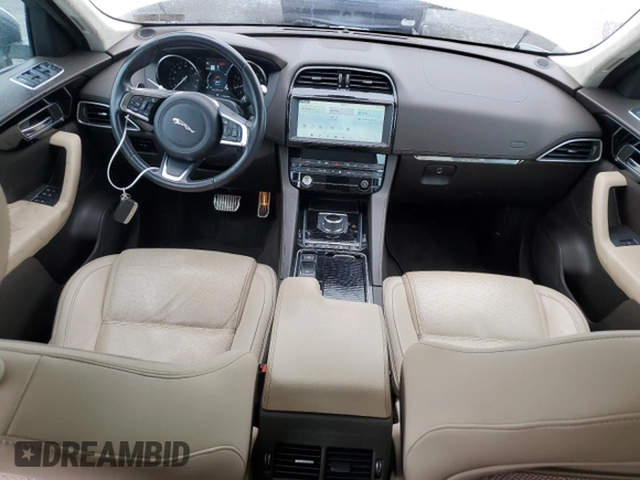 2019 Jaguar F-Pace 25t Prestige with VIN SADCK2FX9KA601576, listed as a Copart auction lot 56191025 with 41,632 mi miles and Salvage title. Bid and sale history available at DreamBid. Image 8.