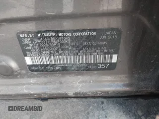 2018 Mitsubishi Outlander Sport ES 2.0 with VIN JA4AR3AU7JU020683, listed as a IAAI auction lot 41392938 with 130,244 mi miles. Bid and sale history available at carsss.com. Image 9.