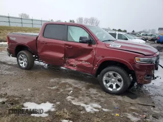 2025 Ram 1500 Big Horn with VIN 1C6SRFFP8SN522135, listed as a Copart auction lot 42783895 with 1,838 mi miles and Salvage Title. Bid and sale history available at carsss.com. Image 4.