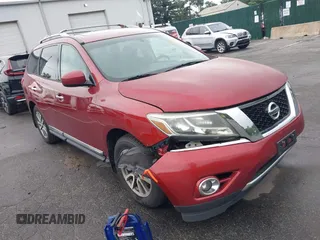2013 Nissan Pathfinder Platinum with VIN 5N1AR2MM3DC679832, listed as a IAAI auction lot 42769461 with 137,828 mi miles and . Bid and sale history available at DreamBid. Image 1.
