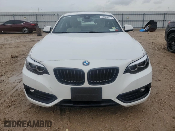 2021 BMW 2 Series 230i with VIN WBA2J1C05M7J36402, listed as a Copart auction lot 64572524 with 25,217 mi miles and Non Repairable. Bid and sale history available at carsss.com. Image 5.