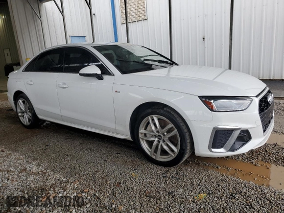 2021 Audi A4 S line Premium with VIN WAUDAAF41MA061966, listed as a Copart auction lot 48453555 with 37,794 mi miles and Salvage Title. Bid and sale history available at DreamBid. Image 4.