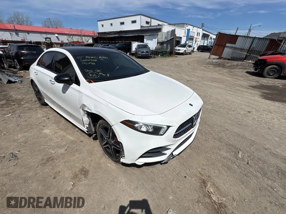 2020 Mercedes-Benz A 220 with VIN W1K3G4FB9LJ196792, listed as a Copart auction lot 55973235 with 88,600 mi miles and Salvage title. Bid and sale history available at DreamBid. Image 1.