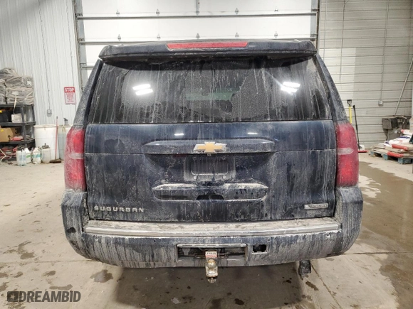 2017 Chevrolet Suburban Premier with VIN 1GNSKJKC8HR199992, listed as a Copart auction lot 45502355 with 219,534 mi miles and Salvage Title. Bid and sale history available at carsss.com. Image 6.