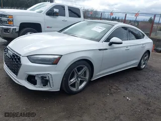 2021 Audi A5 Sportback S line Premium with VIN WAUDACF59MA053649, listed as a IAAI auction lot 41708092 with 56,936 mi miles. Bid and sale history available at carsss.com. Image 20.
