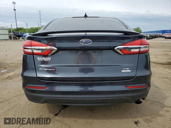 2020 Ford Fusion SE с VIN 3FA6P0HD7LR219884, выставлен на аукционе Copart как лот 57802645 с пробегом 43 520 миль миль и Списание • Salvage title. История ставок и продаж доступна на DreamBid. Изображение 6.