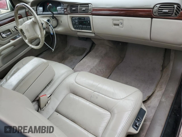 1998 Cadillac DeVille with VIN 1G6KD54Y7WU755628, listed as a Copart auction lot 45166875 with 165,385 mi miles and Salvage Title. Bid and sale history available at carsss.com. Image 8.