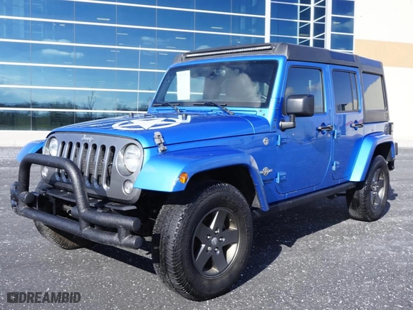 2015 Jeep Wrangler Unlimited Sport with VIN 1C4BJWDG1FL573349, listed as a Copart auction lot 46868155 with 96,774 mi miles and Salvage Title. Bid and sale history available at carsss.com. Image 2.