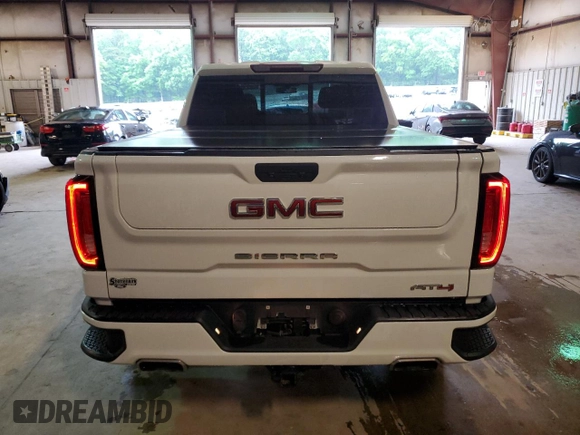 2022 GMC Sierra 1500 AT4 with VIN 3GTP9EEL4NG146800, listed as a Copart auction lot 55836695 with 71,766 mi miles and Salvage title. Bid and sale history available at DreamBid. Image 6.