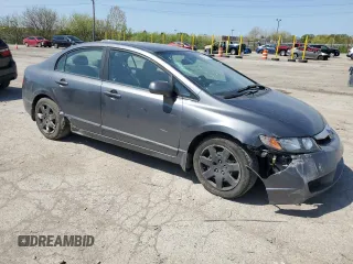 2011 Honda Civic LX with VIN 19XFA1F50BE027774, listed as a Copart auction lot 54888065 with 312,530 mi miles and Salvage Title. Bid and sale history available at DreamBid. Image 4.