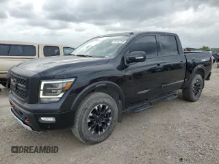 2021 Nissan Titan Pro-4X z VIN 1N6AA1ED5MN531798, wystawiony jako Copart lot #55142745 z przebiegiem 35 381 mil mil oraz Czysty tytuł • Clean title. Historia ofert i sprzedaży dostępna na DreamBid. Obrazek 1.