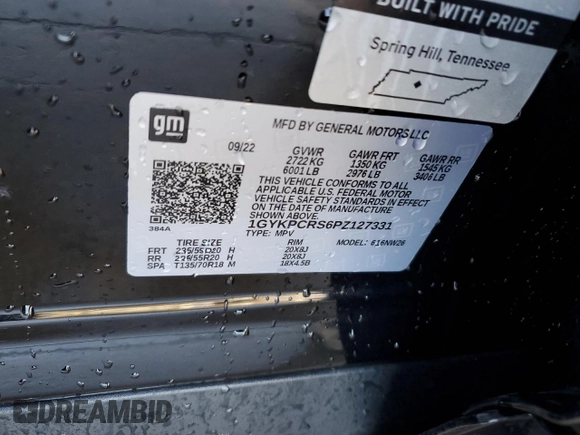 2023 Cadillac XT6 FWD Premium Luxury z VIN 1GYKPCRS6PZ127331, wystawiony jako Copart lot #88802755 z przebiegiem 47 796 mil mil oraz Szkoda całkowita • Salvage title. Historia ofert i sprzedaży dostępna na DreamBid. Obrazek 12.
