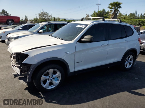 2012 BMW X3 28i with VIN 5UXWX5C56CL725341, listed as a Copart auction lot 52649105 with 97,855 mi miles and Salvage Title. Bid and sale history available at DreamBid. Image 1.