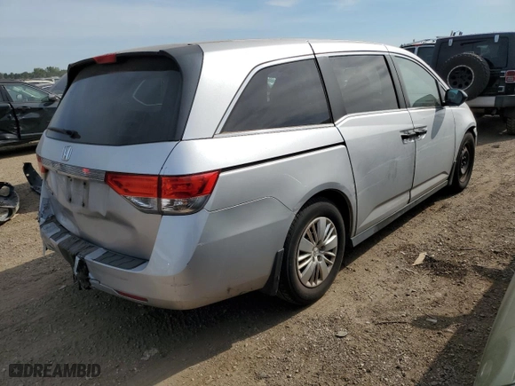 2014 Honda Odyssey LX with VIN 5FNRL5H2XEB135917, listed as a Copart auction lot 79043514 with 329,233 mi miles and Salvage Title. Bid and sale history available at carsss.com. Image 3.