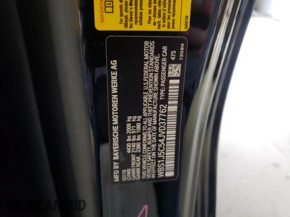 2018 BMW M2 with VIN WBS1J5C54JVD37762, listed as a Copart auction lot 67153643 with 25,271 mi miles. Bid and sale history available at carsss.com. Image 12.