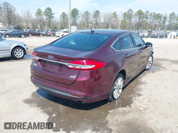 2017 Ford Fusion SE with VIN 3FA6P0HD8HR103620, listed as a IAAI auction lot 41910073 with 259,191 mi miles. Bid and sale history available at carsss.com. Image 4.