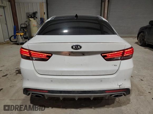 2016 Kia Optima SX Turbo with VIN 5XXGW4L27GG011734, listed as a Copart auction lot 45568905 with 142,900 mi miles and Salvage Title. Bid and sale history available at carsss.com. Image 6.