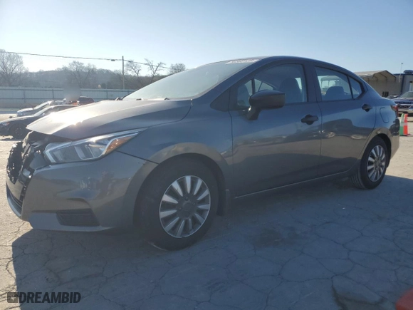 2020 Nissan Versa S with VIN 3N1CN8DV4LL901028, listed as a Copart auction lot 50369125 with 75,197 mi miles and Salvage Title. Bid and sale history available at carsss.com. Image 1.