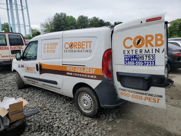2020 Ram ProMaster City Cargo Tradesman with VIN ZFBHRFAB0L6S23154, listed as a Copart auction lot 55013204 with 69,542 mi miles and . Bid and sale history available at DreamBid. Image 2.