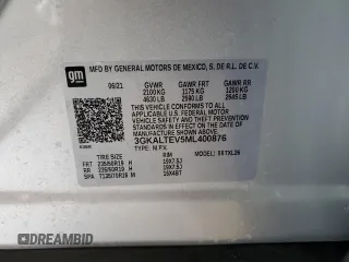 2021 GMC Terrain SLE z VIN 3GKALTEV5ML400876, wystawiony jako Copart lot #55982815 z przebiegiem 38 993 mil mil oraz Szkoda całkowita • Salvage title. Historia ofert i sprzedaży dostępna na DreamBid. Obrazek 13.