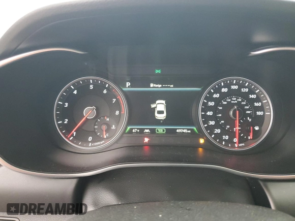 2021 Genesis G70 3.3T with VIN KMTG74LE1MU074276, listed as a Copart auction lot 78747054 with 49,745 mi miles and Salvage Title. Bid and sale history available at carsss.com. Image 9.