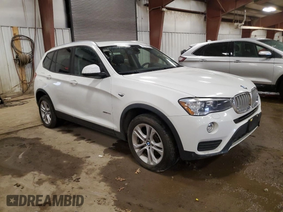 2017 BMW X3 xDrive35i with VIN 5UXWX7C52H0S19204, listed as a Copart auction lot 51147395 with 126,419 mi miles and Clean Title. Bid and sale history available at DreamBid. Image 4.