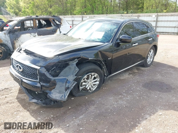 2017 Infiniti QX70 with VIN JN8CS1MW4HM414936, listed as a IAAI auction lot 42035425 with 127,220 mi miles and . Bid and sale history available at DreamBid. Image 17.