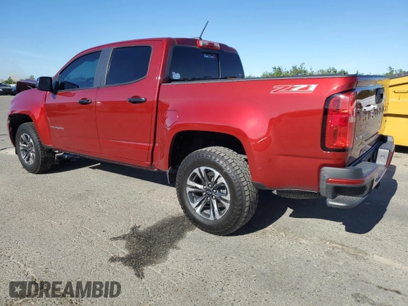 2021 Chevrolet Colorado 2WD Z71 with VIN 1GCGSDEN6M1123578, listed as a Copart auction lot 58179025 with 71,664 mi miles and Salvage title. Bid and sale history available at DreamBid. Image 2.