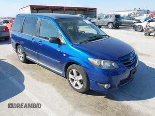 2005 Mazda MPV LX with VIN JM3LW28J450540647, listed as a IAAI auction lot 41674005 with 195,761 mi miles. Bid and sale history available at carsss.com. Image 1.