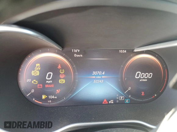 2022 Mercedes-Benz GLC 300 with VIN W1N0G8EB3NV363982, listed as a Copart auction lot 56407665 with 52,243 mi miles and Salvage title. Bid and sale history available at DreamBid. Image 9.