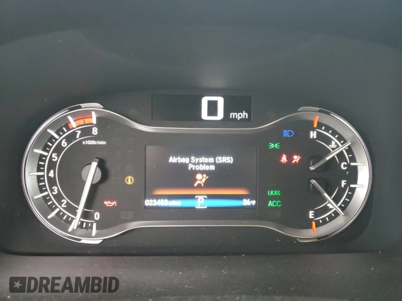 2023 Honda Ridgeline Black Edition with VIN 5FPYK3F85PB031985, listed as a Copart auction lot 45533085 with 23,453 mi miles and Salvage title. Bid and sale history available at DreamBid. Image 9.