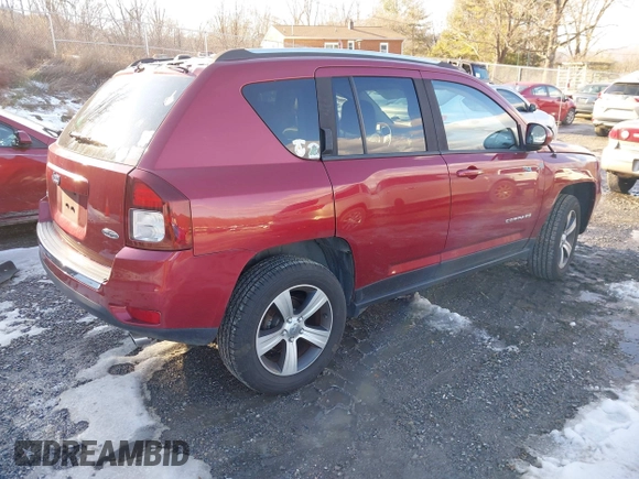 2016 Jeep Compass High Altitude Edition with VIN 1C4NJDEB7GD573341, listed as a IAAI auction lot 41269547 with 67,781 mi miles. Bid and sale history available at carsss.com. Image 4.