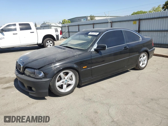 2001 BMW 3 Series 325Ci with VIN WBABN33401JW56413, listed as a Copart auction lot 73610734 with 187,259 mi miles and Salvage Title. Bid and sale history available at carsss.com. Image 1.