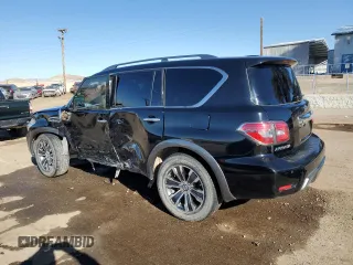 2019 Nissan Armada SL with VIN JN8AY2ND3K9088680, listed as a Copart auction lot 42959485 with 83,700 mi miles and Salvage Title. Bid and sale history available at carsss.com. Image 2.