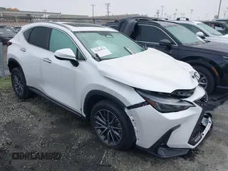 2025 Lexus NX with VIN JTJGKCEZ1S5026501, listed as a IAAI auction lot 41264974 with 1 mi miles. Bid and sale history available at carsss.com. Image 1.