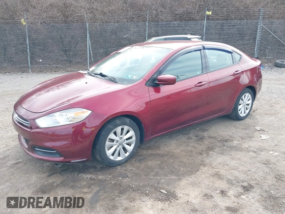 2015 Dodge Dart Aero with VIN 1C3CDFDH4FD370037, listed as a IAAI auction lot 41612534 with 65,098 mi miles. Bid and sale history available at carsss.com. Image 2.