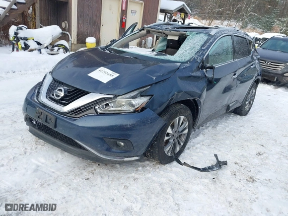 2015 Nissan Murano S with VIN 5N1AZ2MH9FN257221, listed as a IAAI auction lot 41292688 with 138,207 mi miles. Bid and sale history available at carsss.com. Image 2.