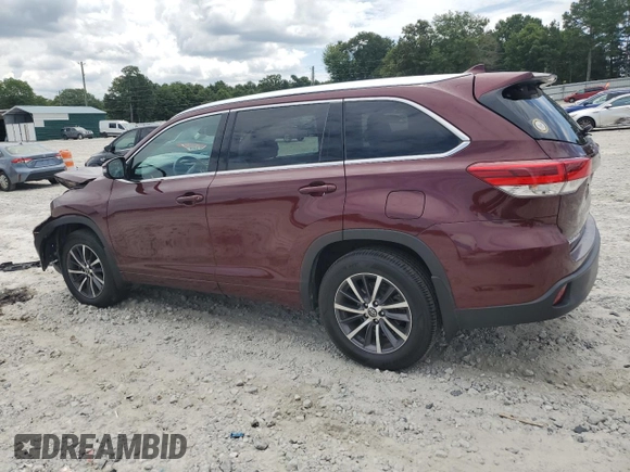2017 Toyota Highlander XLE with VIN 5TDJZRFH0HS410785, listed as a Copart auction lot 64236895 with Not provided miles and Salvage title. Bid and sale history available at DreamBid. Image 2.