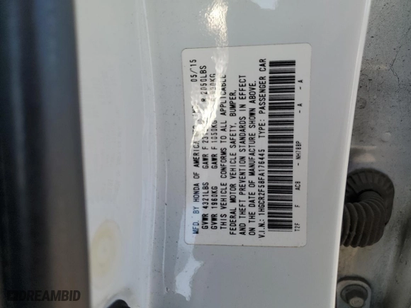 2015 Honda Accord Sedan Sport with VIN 1HGCR2F58FA176445, listed as a Copart auction lot 46982085 with 141,894 mi miles and Salvage Title. Bid and sale history available at carsss.com. Image 14.