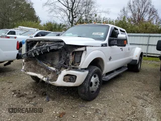 2015 Ford F-350 Lariat with VIN 1FT8W3DT5FEC62650, listed as a Copart auction lot 87615005 with 177,542 mi miles and Salvage title. Bid and sale history available at DreamBid. Image 1.