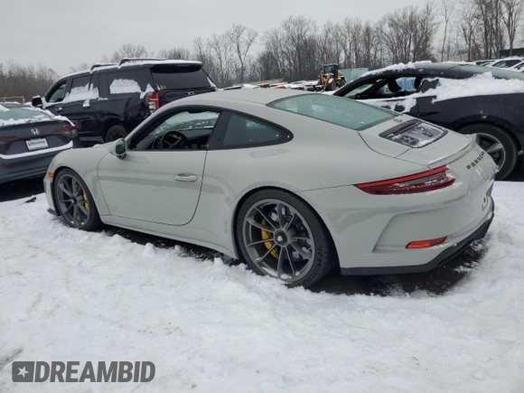 2018 Porsche 911 GT3 with VIN WP0AC2A92JS176459, listed as a Copart auction lot 82401584 with Not Provided miles and Salvage Title. Bid and sale history available at DreamBid. Image 2.
