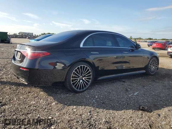 2022 Mercedes-Benz S-Class S 500 with VIN W1K6G6DBXNA166358, listed as a Copart auction lot 87015084 with 32,424 mi miles and Salvage Title. Bid and sale history available at carsss.com. Image 3.