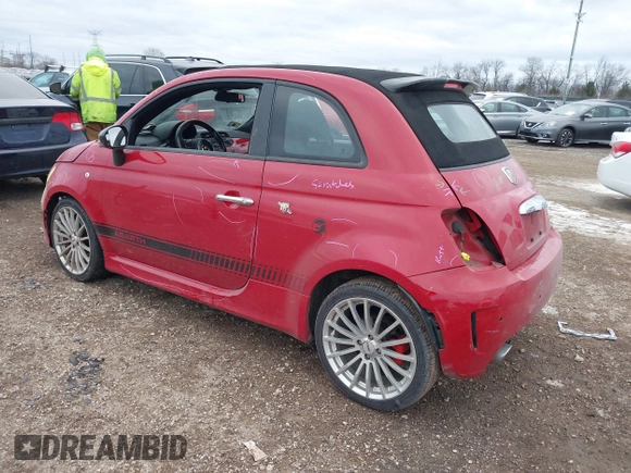 2013 FIAT 500 Abarth with VIN 3C3CFFJHXDT639261, listed as a IAAI auction lot 41360403 with 42,769 mi miles. Bid and sale history available at carsss.com. Image 3.