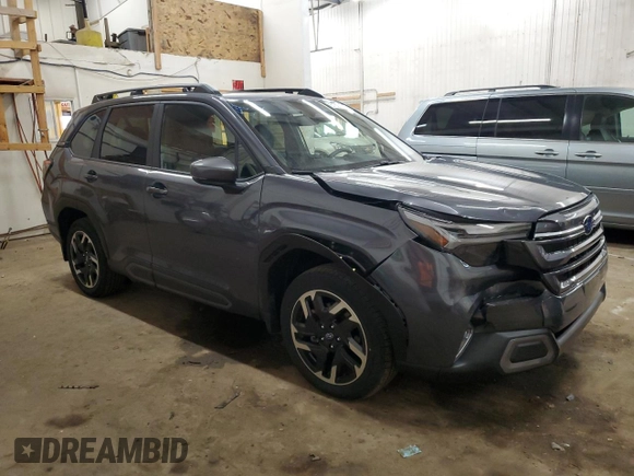 2025 Subaru Forester Limited with VIN JF2SLDNC3SH438141, listed as a Copart auction lot 51324185 with 2,521 mi miles and Salvage Title. Bid and sale history available at carsss.com. Image 4.