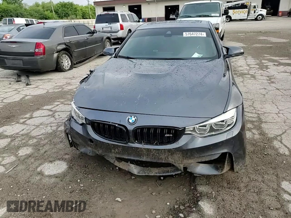 2016 BMW M4 with VIN WBS3R9C56GK335723, listed as a Copart auction lot 57647274 with 164,379 mi miles and Salvage Title. Bid and sale history available at carsss.com. Image 10.
