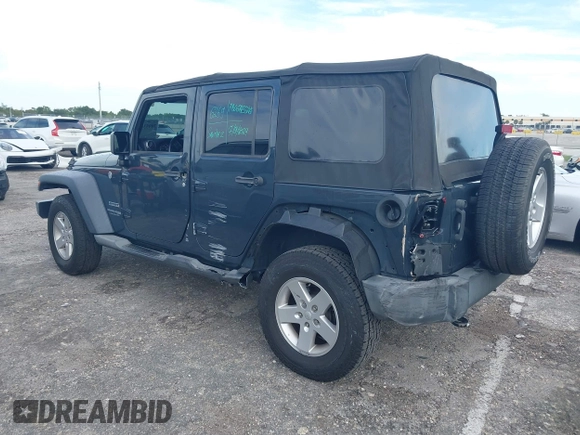 2018 Jeep Wrangler JK Unlimited Sport with VIN 1C4BJWDG5JL858936, listed as a IAAI auction lot 39953617 with 75,865 mi miles. Bid and sale history available at carsss.com. Image 3.