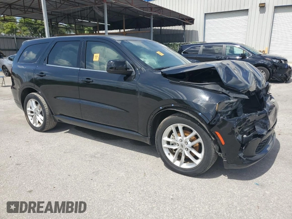 2022 Dodge Durango GT Plus with VIN 1C4RDHDG1NC131252, listed as a Copart auction lot 65723854 with 45,484 mi miles and Clean Title. Bid and sale history available at DreamBid. Image 4.