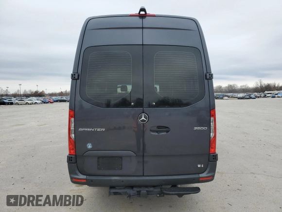 2022 Mercedes-Benz Sprinter Cargo with VIN W1W4ECHY5NT109594, listed as a Copart auction lot 86389144 with 148,413 mi miles and Clean Title. Bid and sale history available at carsss.com. Image 6.