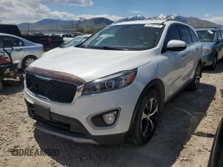 2017 Kia Sorento EX with VIN 5XYPHDA57HG321810, listed as a Copart auction lot 54106215 with 121,948 mi miles and Salvage title. Bid and sale history available at DreamBid. Image 1.